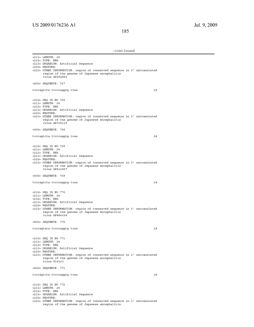 Compositions and Methods for Detecting Certain Flaviviruses, Including Members of the Japanese Encephalitis Virus Serogroup - diagram, schematic, and image 208