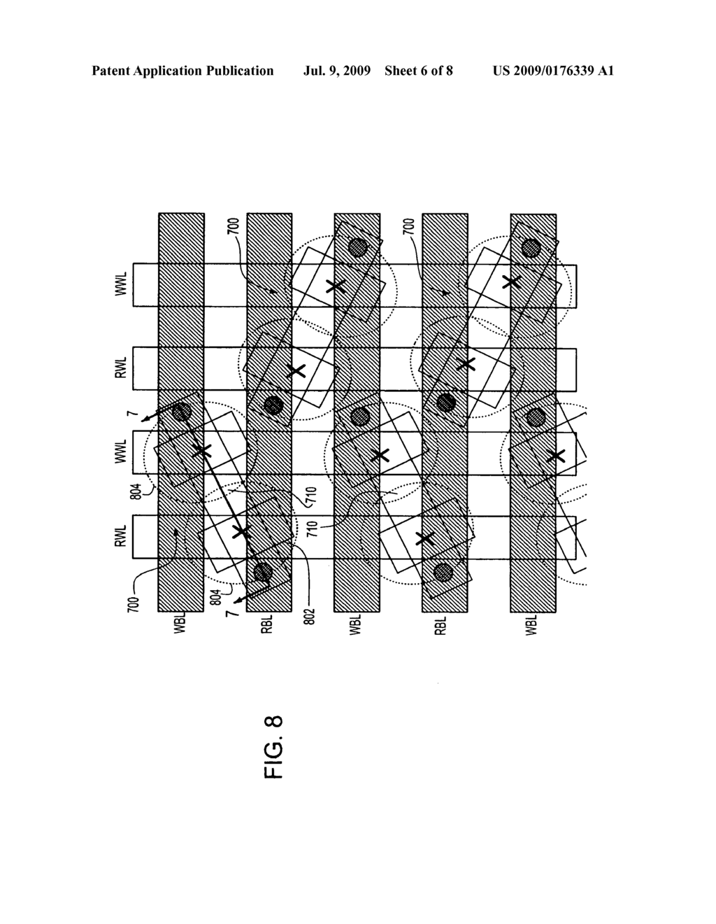 Method of multi-port memory fabrication with parallel connected trench capacitors in a cell - diagram, schematic, and image 07