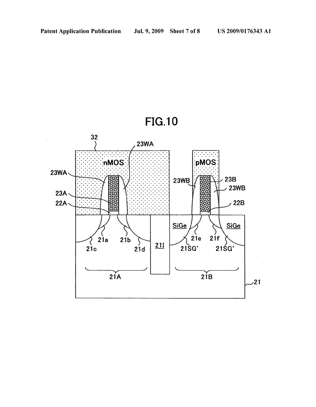 P-channel MOS transistor and fabrication process thereof - diagram, schematic, and image 08