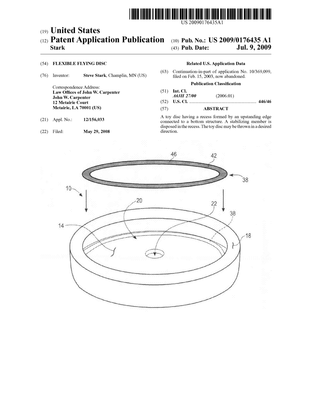 Flexible flying disc - diagram, schematic, and image 01