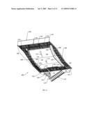 Method and apparatus for storing and transporting portable stationary sheet flow water rides diagram and image