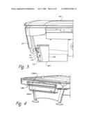 Billiard table and billiard ball storage compartment with mating connectors diagram and image