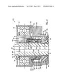 TIMING BELT TENSIONER WITH STOPS CONTROLLED BY BRAKE DEVICE diagram and image