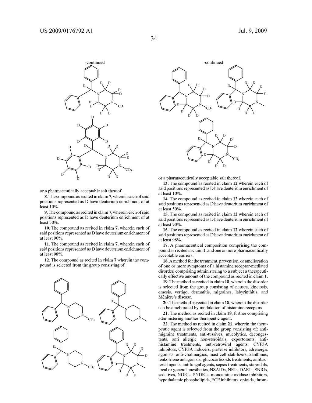 SUBSTITUTED DIBENZHYDRYLPIPERAZINES - diagram, schematic, and image 35