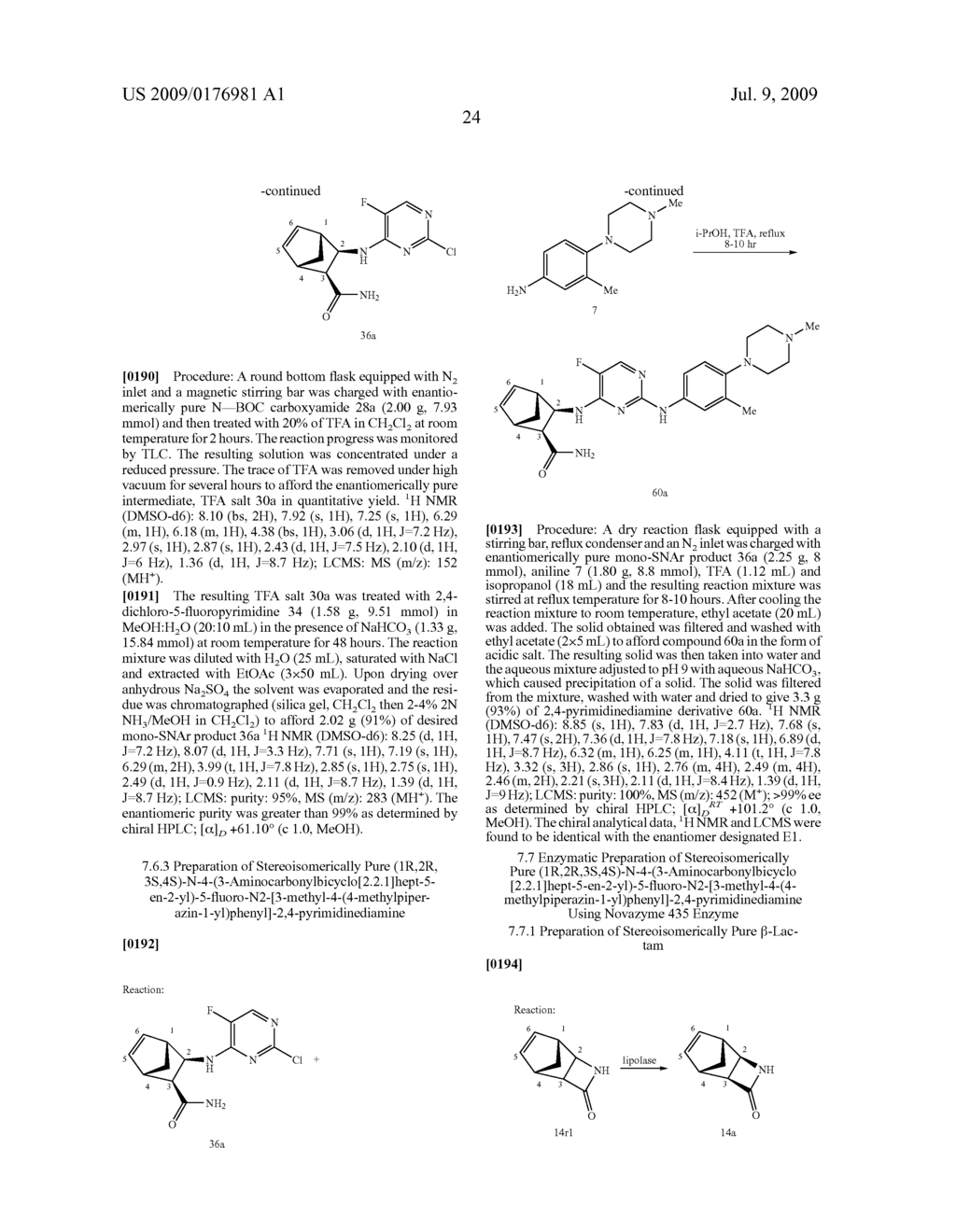 Stereoisomerically Enriched 3-Aminocarbonyl Bicycloheptene Pyrimidinediamine Compounds And Their Uses - diagram, schematic, and image 29