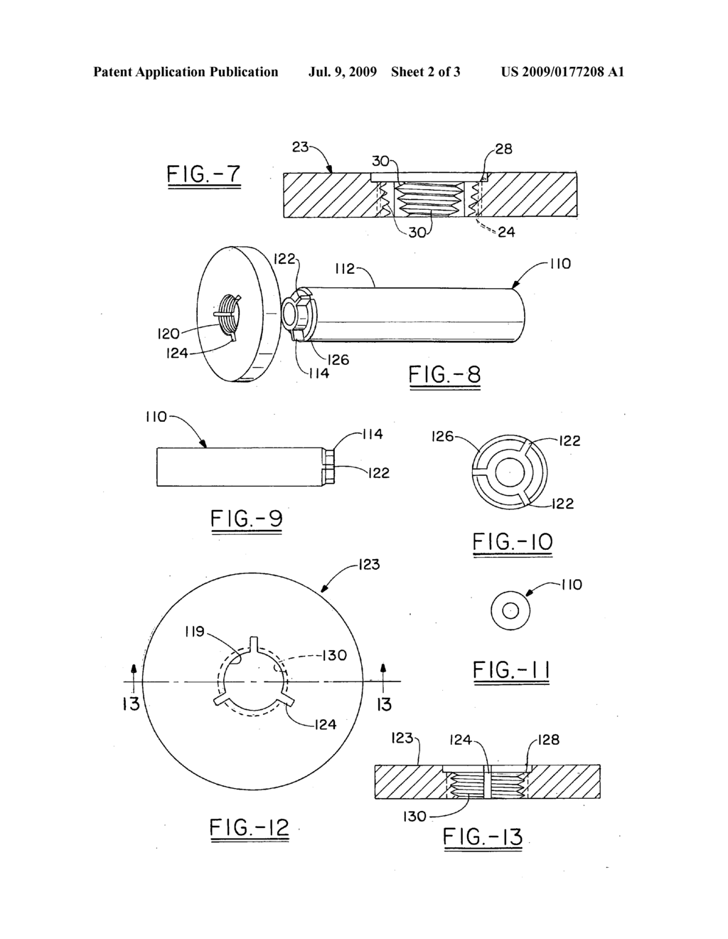 Surgical drill guide having keyway for axial alignment of a fastener for use for an orthopedic plate - diagram, schematic, and image 03