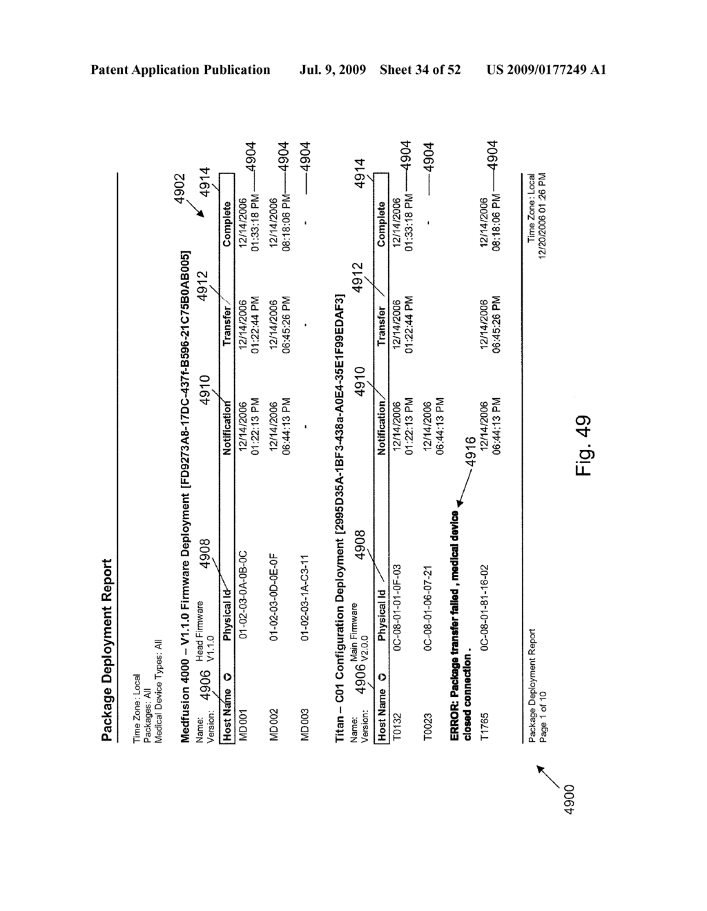 PACKAGE DEPLOYMENT OF DATA BETWEEN A SERVER AND A MEDICAL DEVICE - diagram, schematic, and image 35