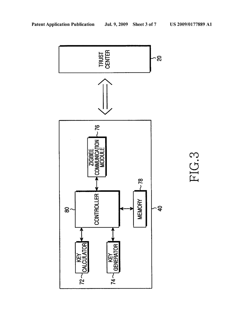 METHOD FOR SHARING A LINK KEY IN A ZIGBEE NETWORK AND A COMMUNICATION SYSTEM THEREFOR - diagram, schematic, and image 04