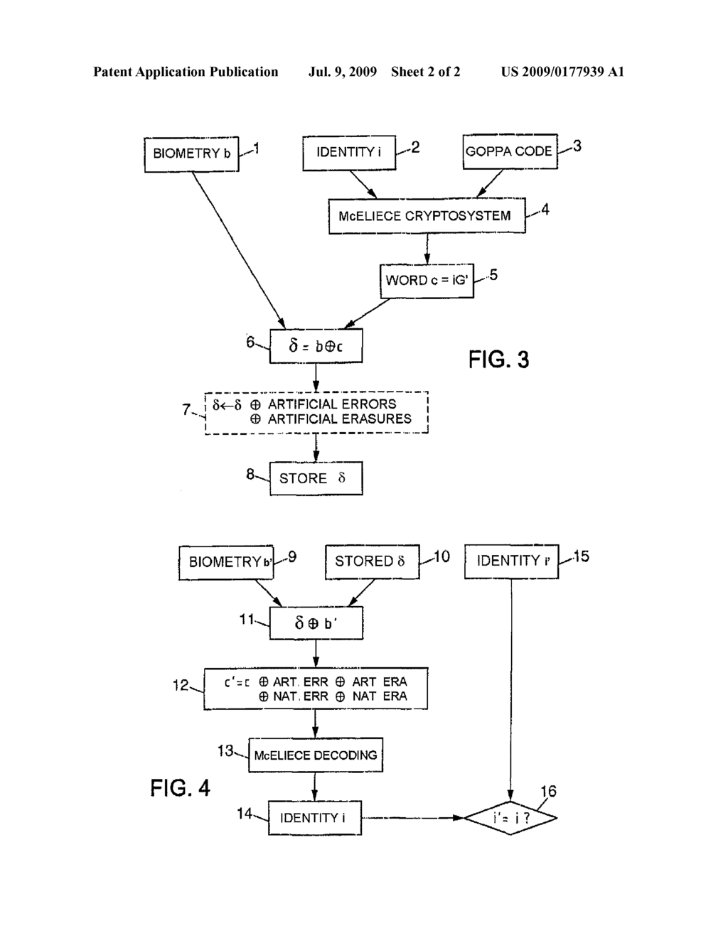 Method for Coding Biometric Data, Method for Controlling Identity and Devices for Carrying Out said Methods - diagram, schematic, and image 03