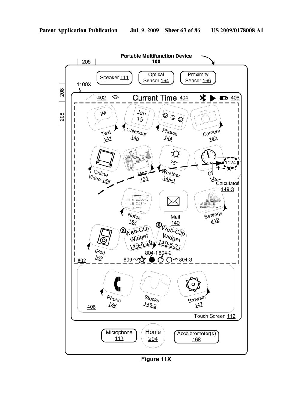 Portable Multifunction Device with Interface Reconfiguration Mode - diagram, schematic, and image 64