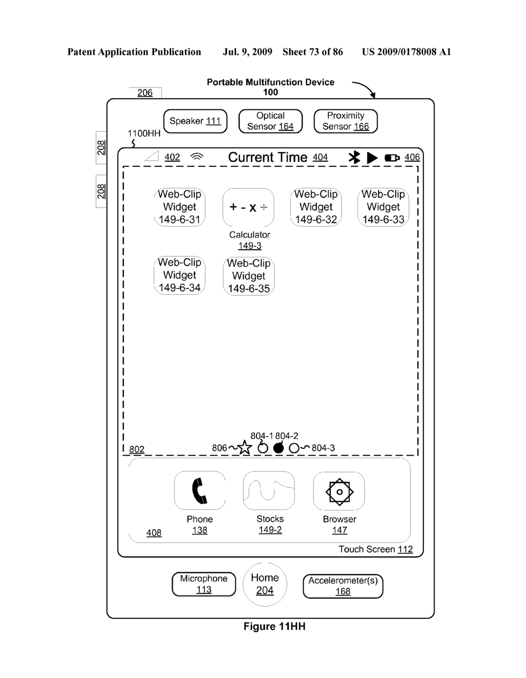 Portable Multifunction Device with Interface Reconfiguration Mode - diagram, schematic, and image 74