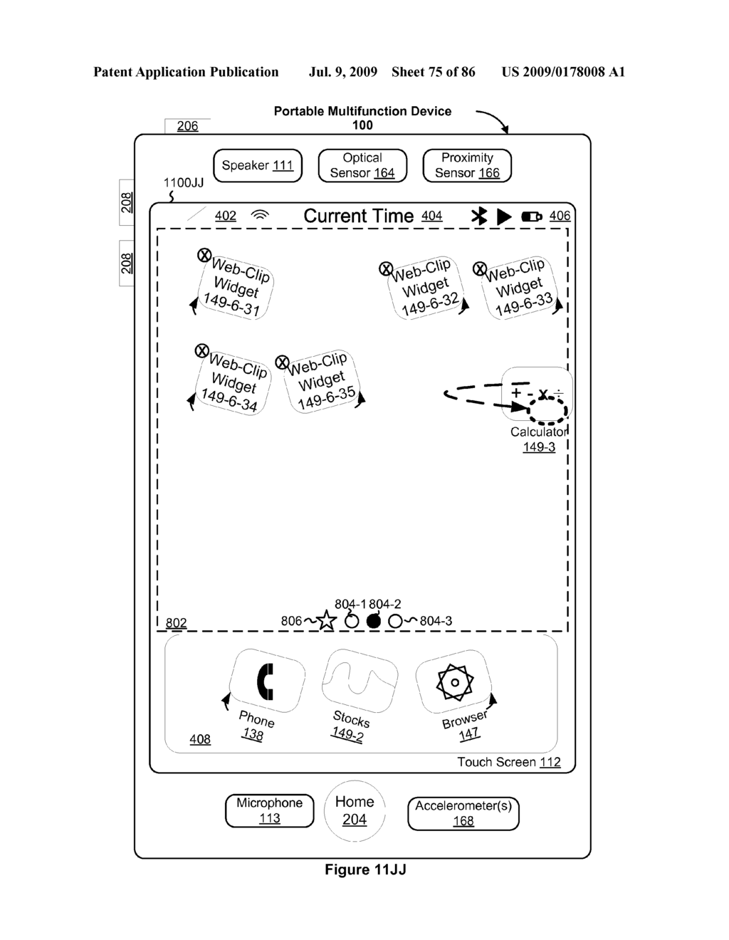 Portable Multifunction Device with Interface Reconfiguration Mode - diagram, schematic, and image 76