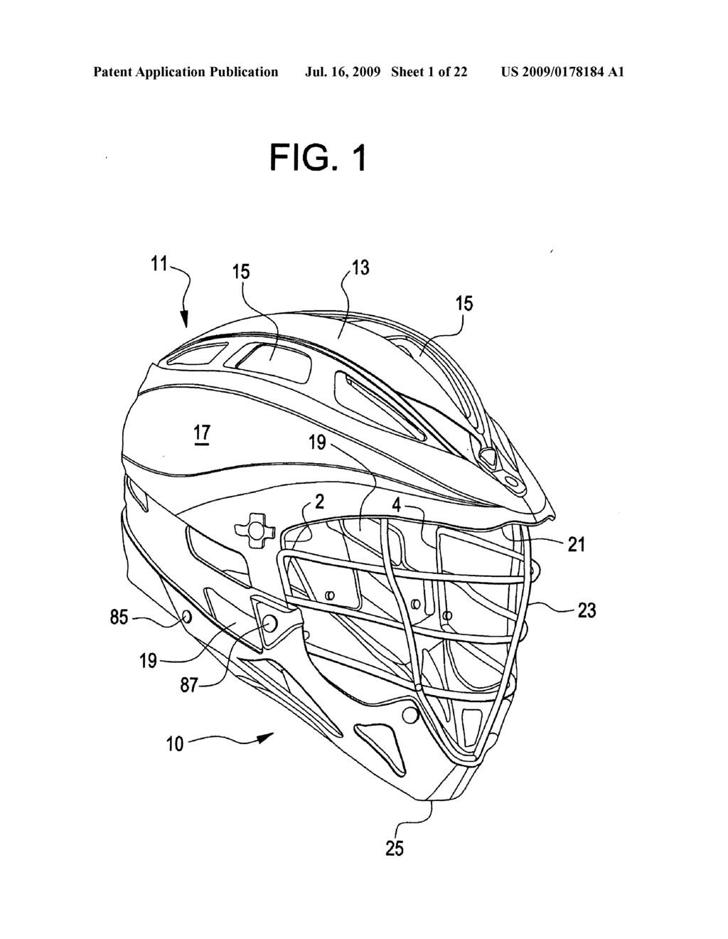 Sport helmet - diagram, schematic, and image 02