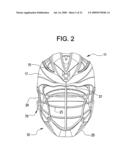 Sport helmet diagram and image