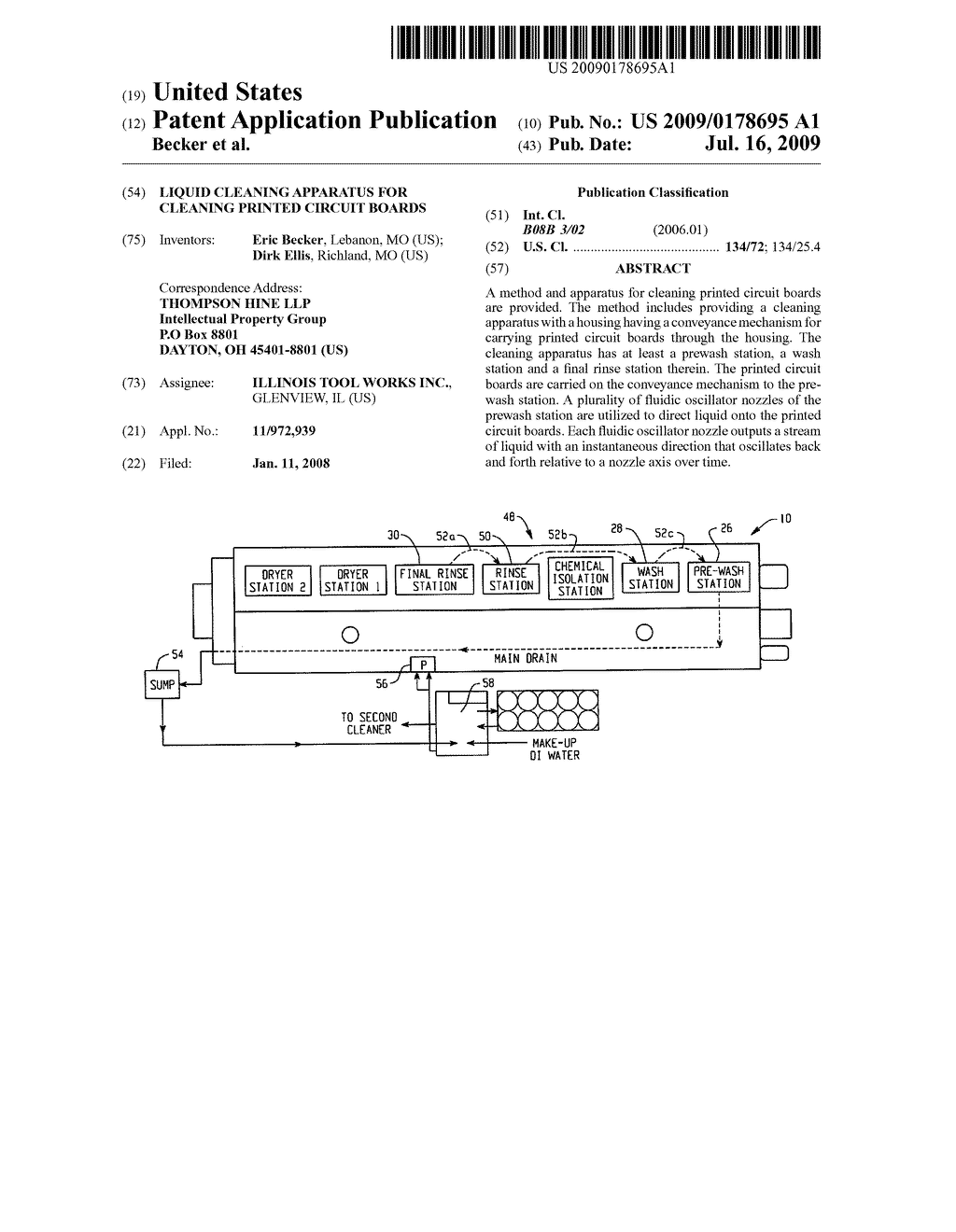 LIQUID CLEANING APPARATUS FOR CLEANING PRINTED CIRCUIT BOARDS - diagram, schematic, and image 01