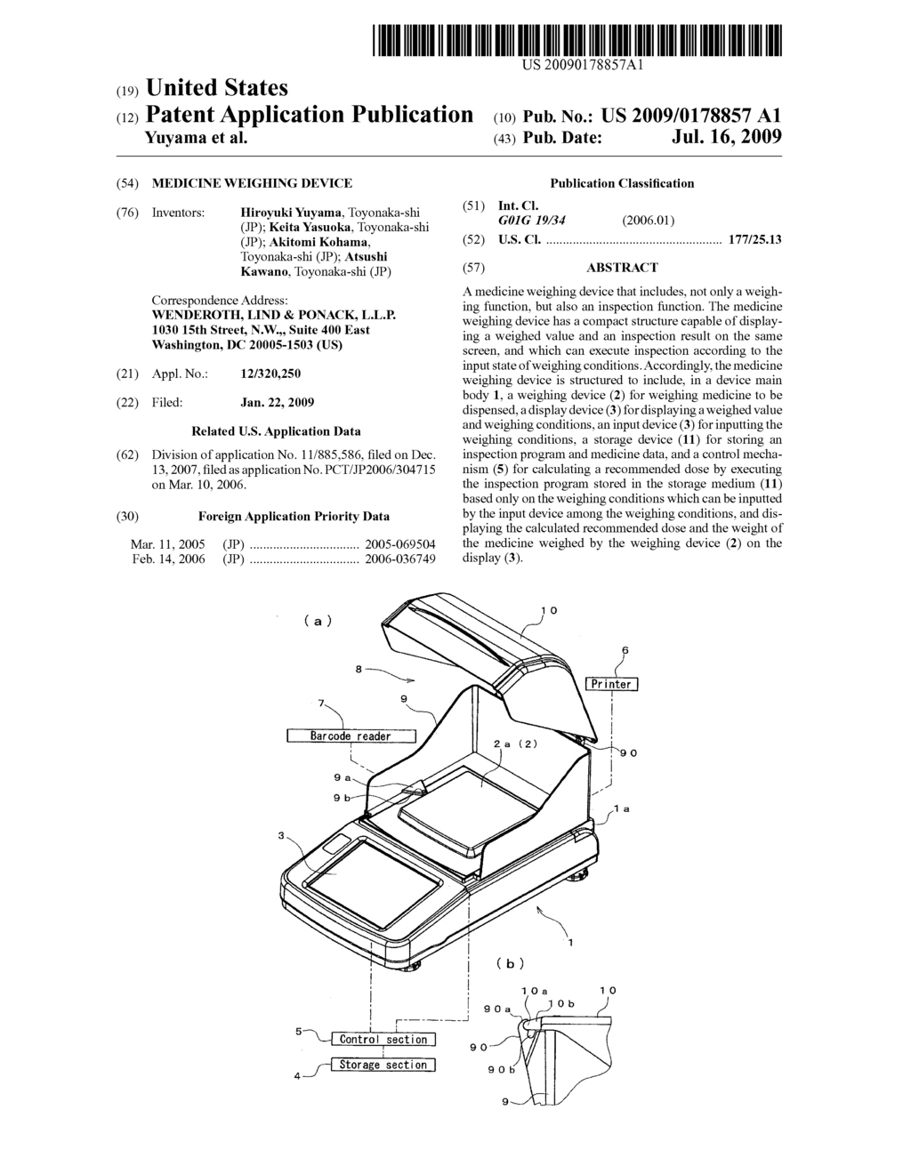 Medicine weighing device - diagram, schematic, and image 01