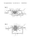 Switching device, in particular a power switching device, having two pairs of series-connected switching contacts for interrupting a conducting path diagram and image