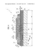 Sealing structure with barrier membrane for electronic element, display device, electronic apparatus, and fabrication method for electronic element diagram and image