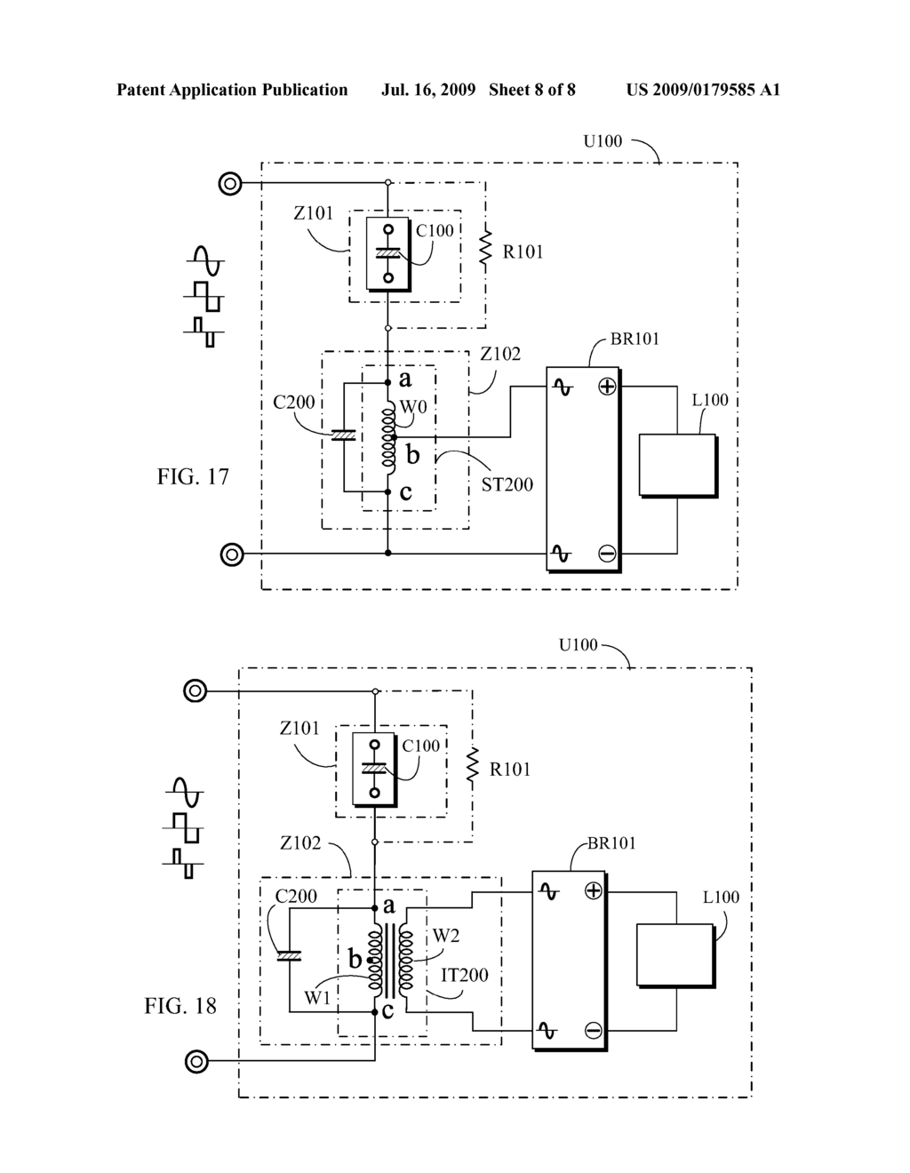 UNI-DIRECTIONAL LIGHT EMITTING DIODE DRVIE CIRCUIT IN BI-DIRECTIONAL DIVIDED POWER IMPEDANCE - diagram, schematic, and image 09