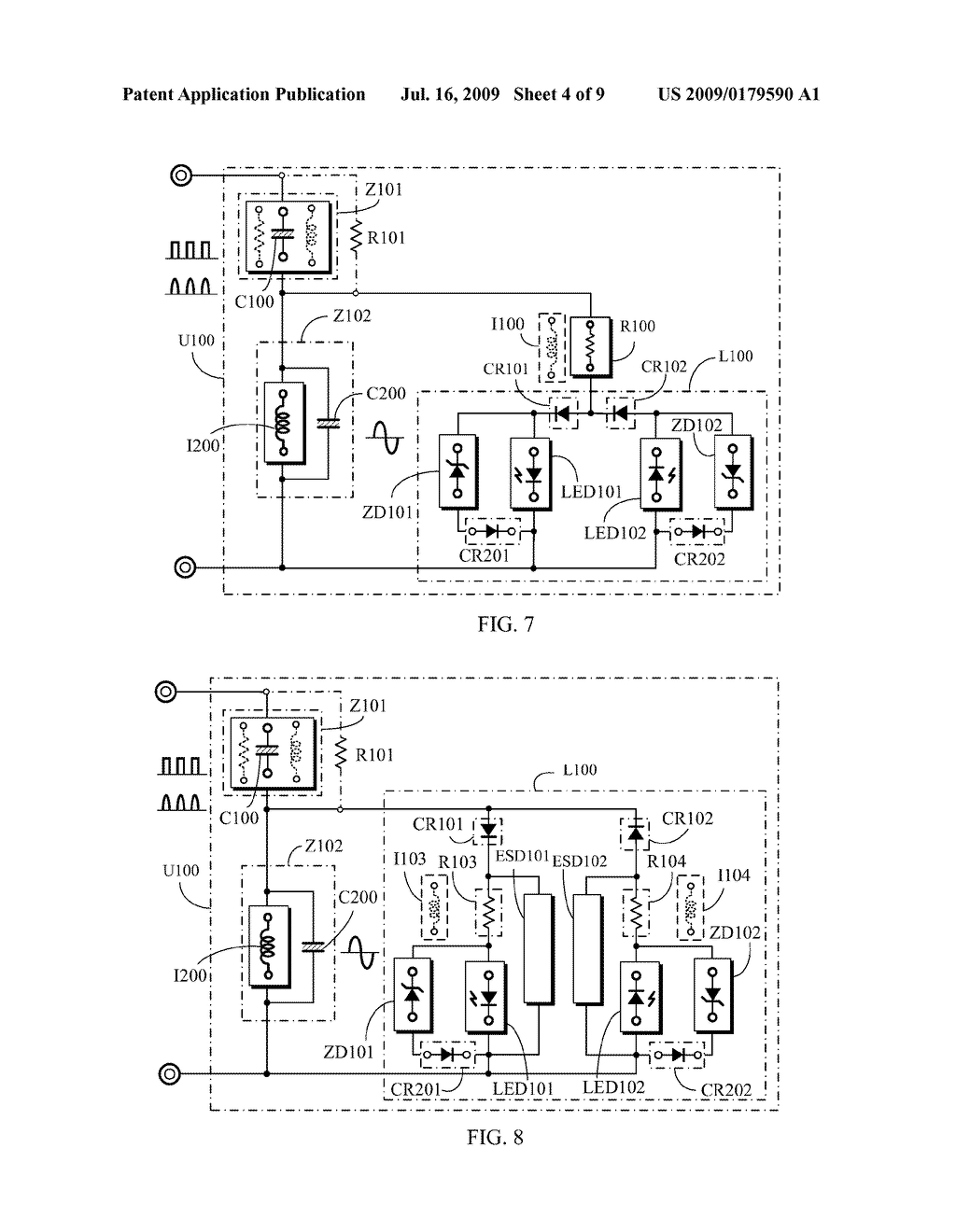 BI-DIRECTIONAL LIGHT EMITTING DIODE DRIVE CIRCUIT IN PULSED POWER PARALLEL RESONANCE - diagram, schematic, and image 05
