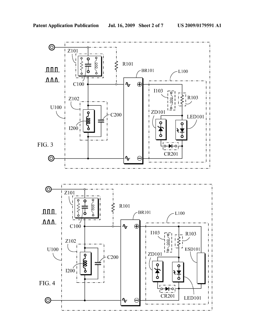 UNI-DIRECTIONAL LIGHT EMITTING DIODE DRIVE CIRCUIT IN PULSED POWER PARALLEL RESONANCE - diagram, schematic, and image 03