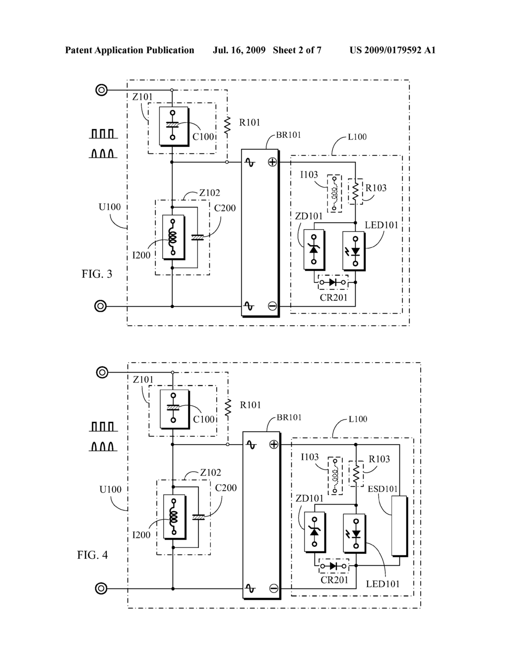 UNI-DIRECTIONAL LIGHT EMITTING DIODE DRIVE CIRCUIT IN PULSED POWER NON-RESONANCE - diagram, schematic, and image 03