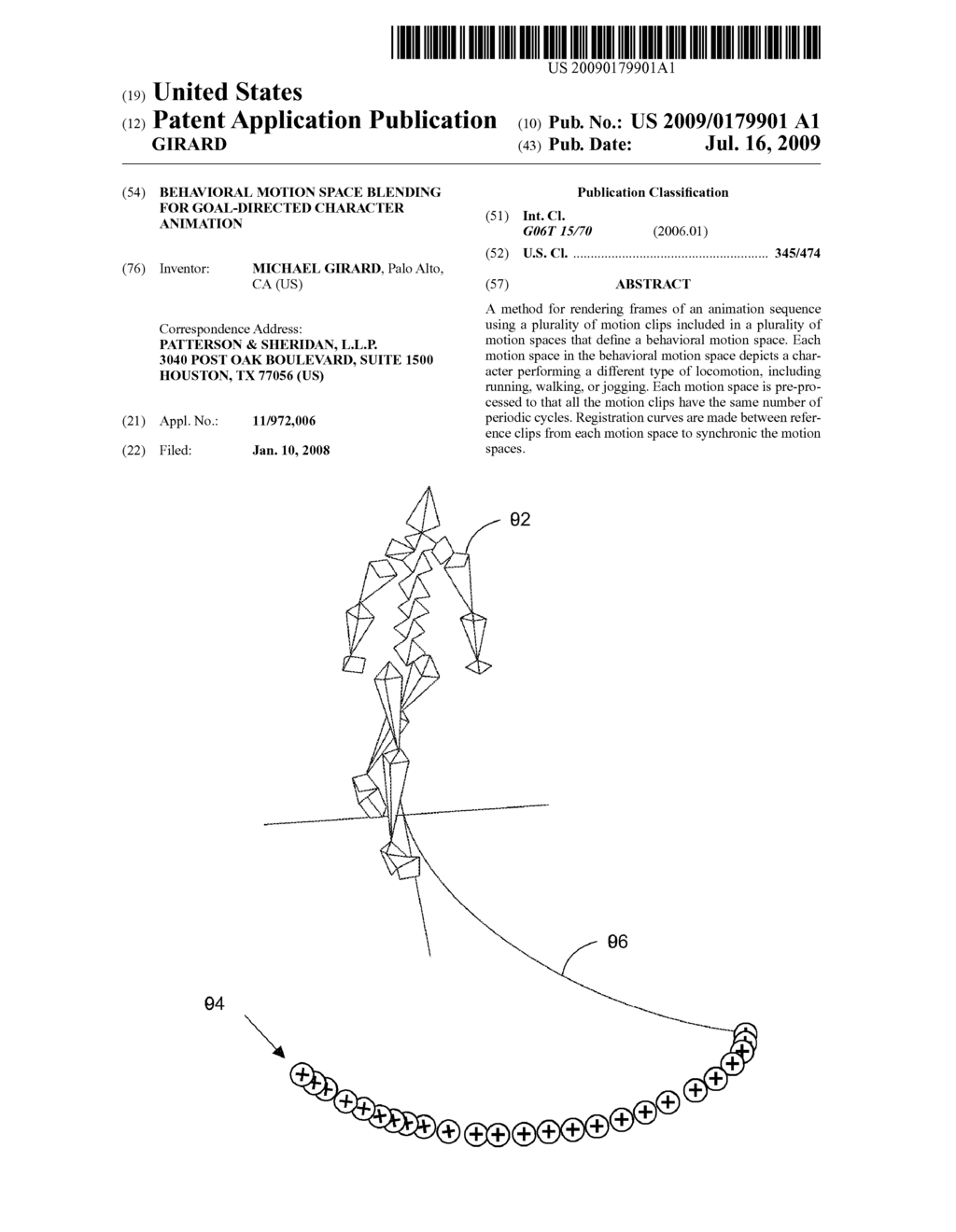 BEHAVIORAL MOTION SPACE BLENDING FOR GOAL-DIRECTED CHARACTER ANIMATION - diagram, schematic, and image 01