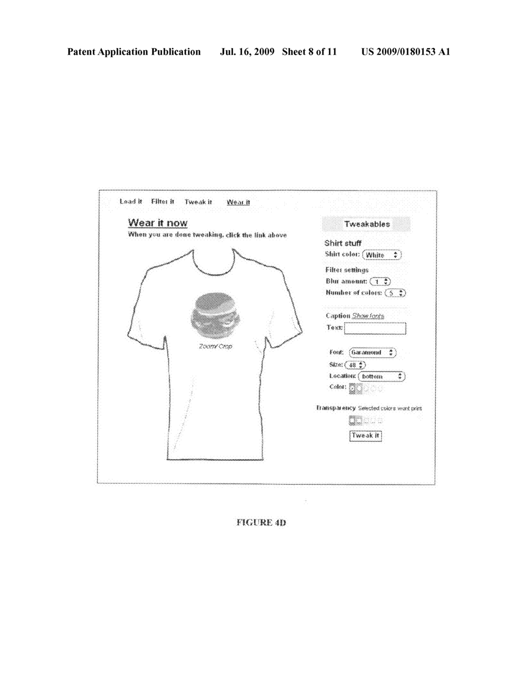 Online image customization and printing on merchandise - diagram, schematic, and image 09