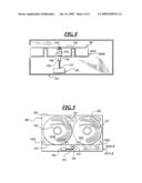 TAPE CARTRIDGE WITH BUILT-IN REEL MOTORS diagram and image