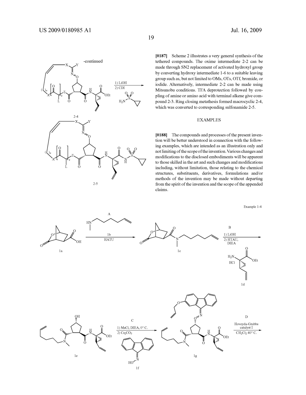 BRIDGED CARBOCYCLIC OXIME HEPATITIS C VIRUS SERINE PROTEASE INHIBITORS - diagram, schematic, and image 20