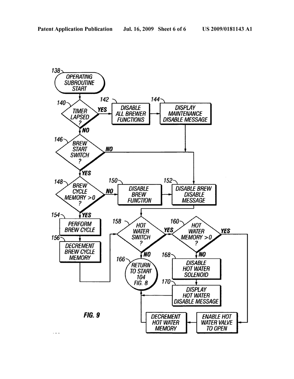 Method of operating a beverage brewer - diagram, schematic, and image 07