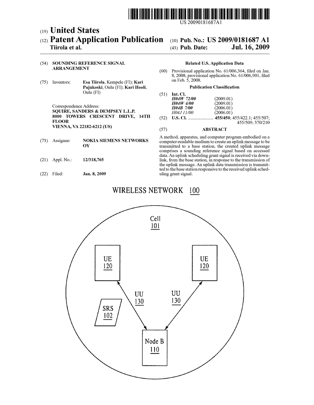 Sounding reference signal arrangement - diagram, schematic, and image 01