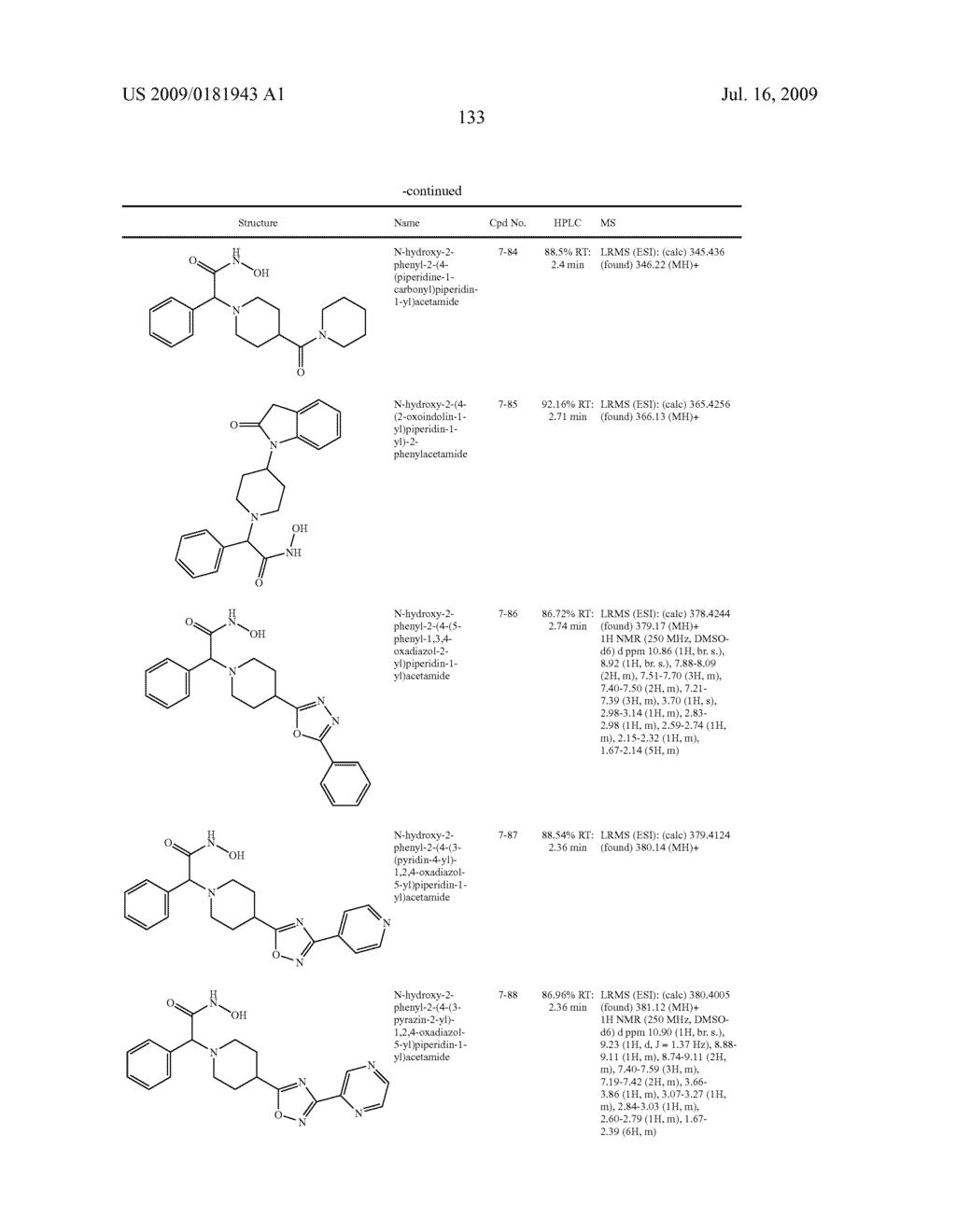 Inhibitors of Histone Deacetylase - diagram, schematic, and image 134