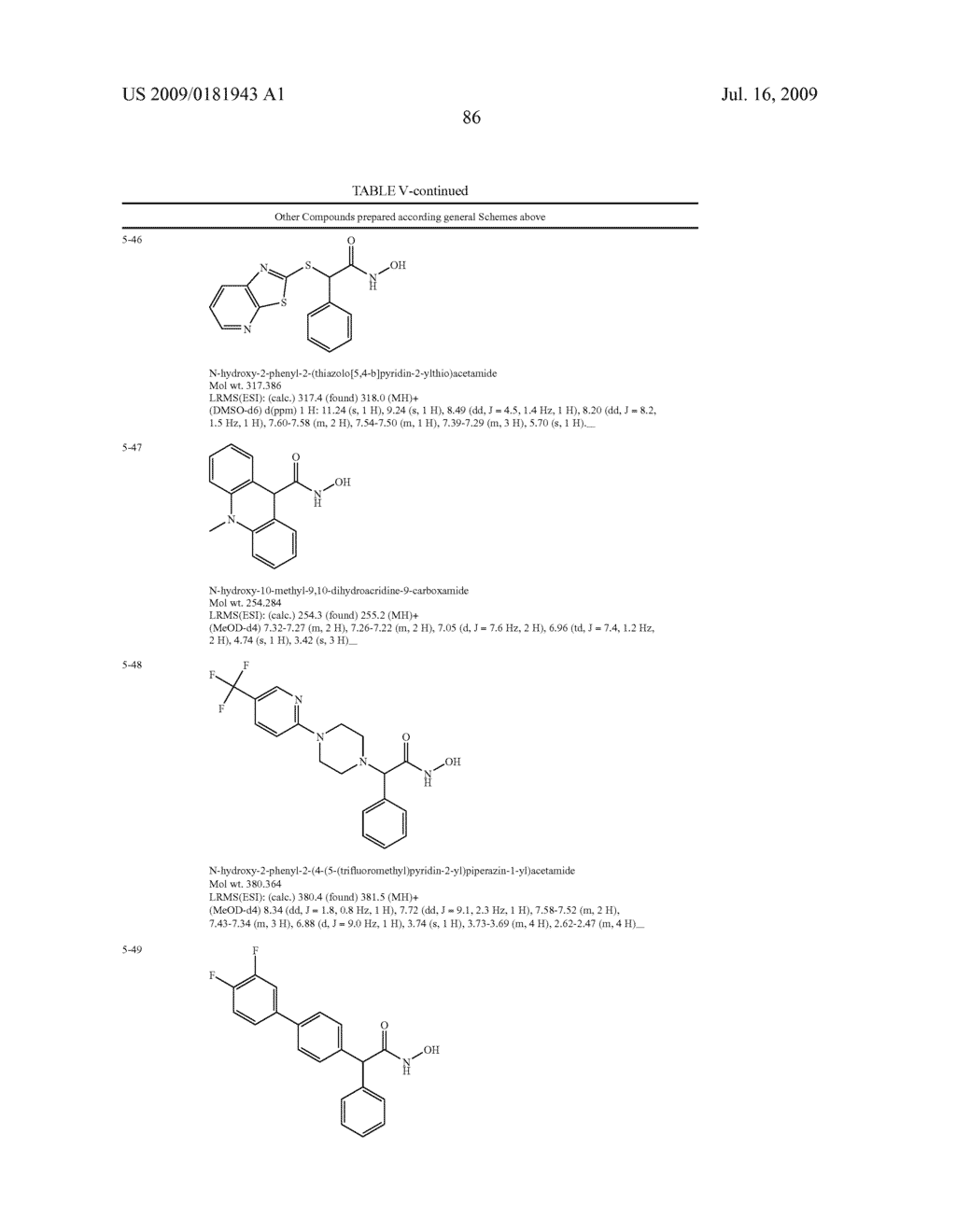 Inhibitors of Histone Deacetylase - diagram, schematic, and image 87