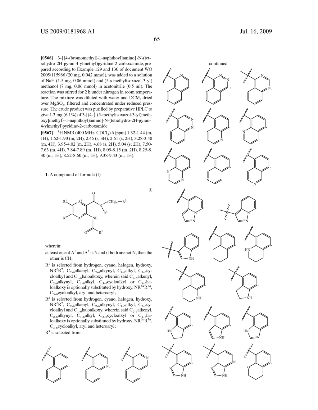 Novel 3-Bicyclocarbonylaminopyridine-2-Carboxamides or 3-Bicyclocarbonylaminopyrazine-2-Carboxamides - diagram, schematic, and image 66