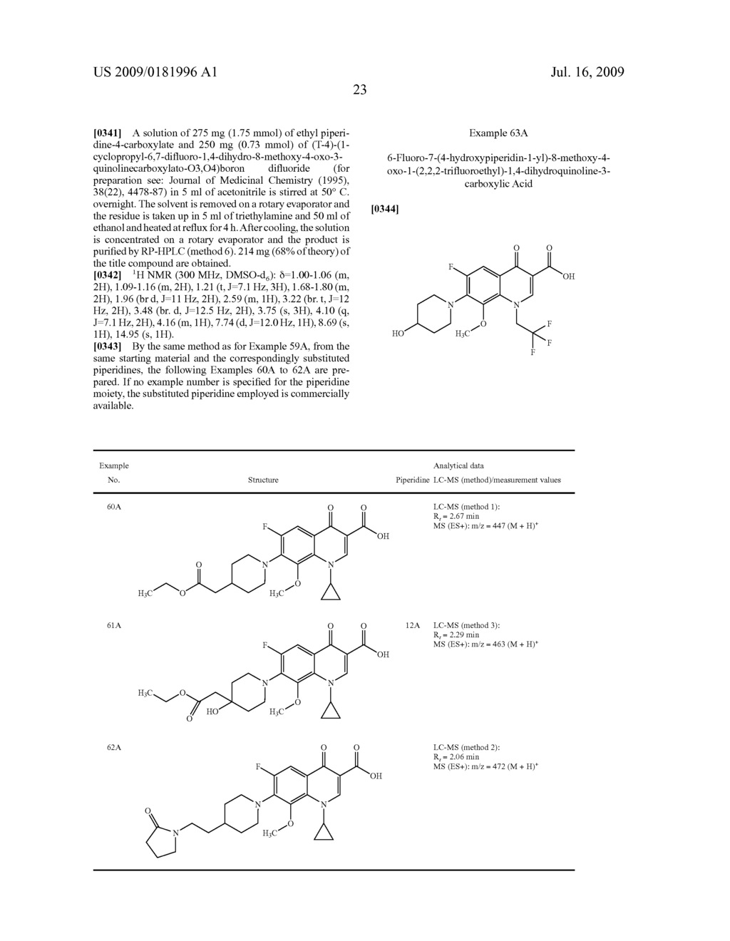 SUBSTITUTED QUINOLONES III - diagram, schematic, and image 24