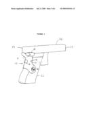 Laser gunsight system for a firearm handgrip diagram and image