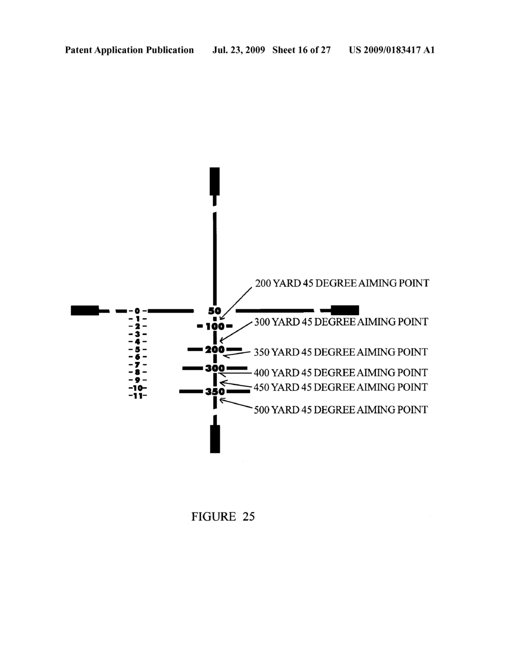 Reticle for telescopic gunsight and method for using - diagram, schematic, and image 17