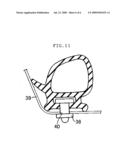 Vehicle door sash molding end retention structure diagram and image