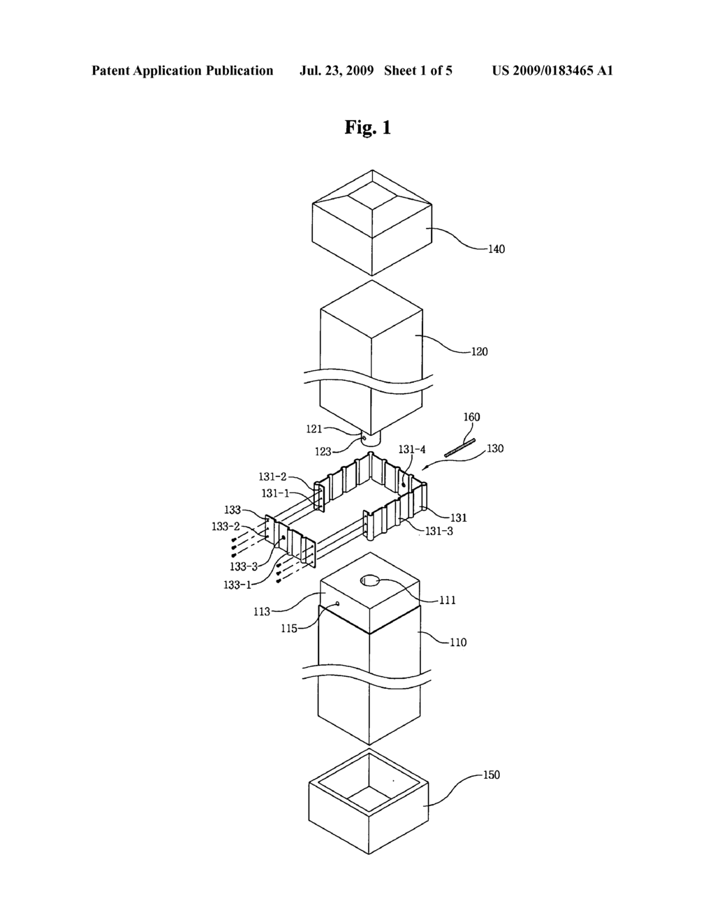 Structure of connected wood posts for outdoor facilities - diagram, schematic, and image 02