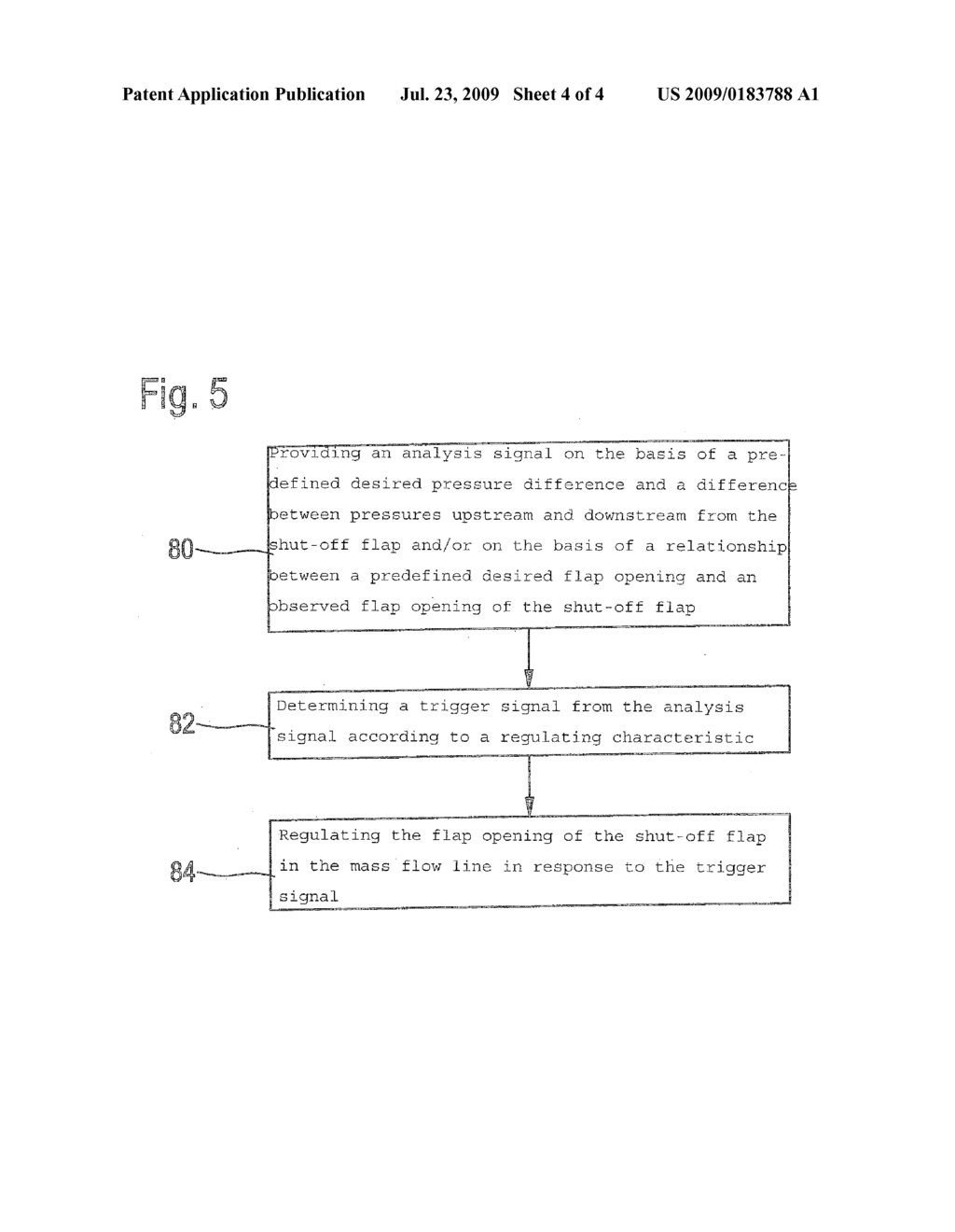 Regulator unit and method for regulating a flap opening of a flap situated in a mass flow line - diagram, schematic, and image 05