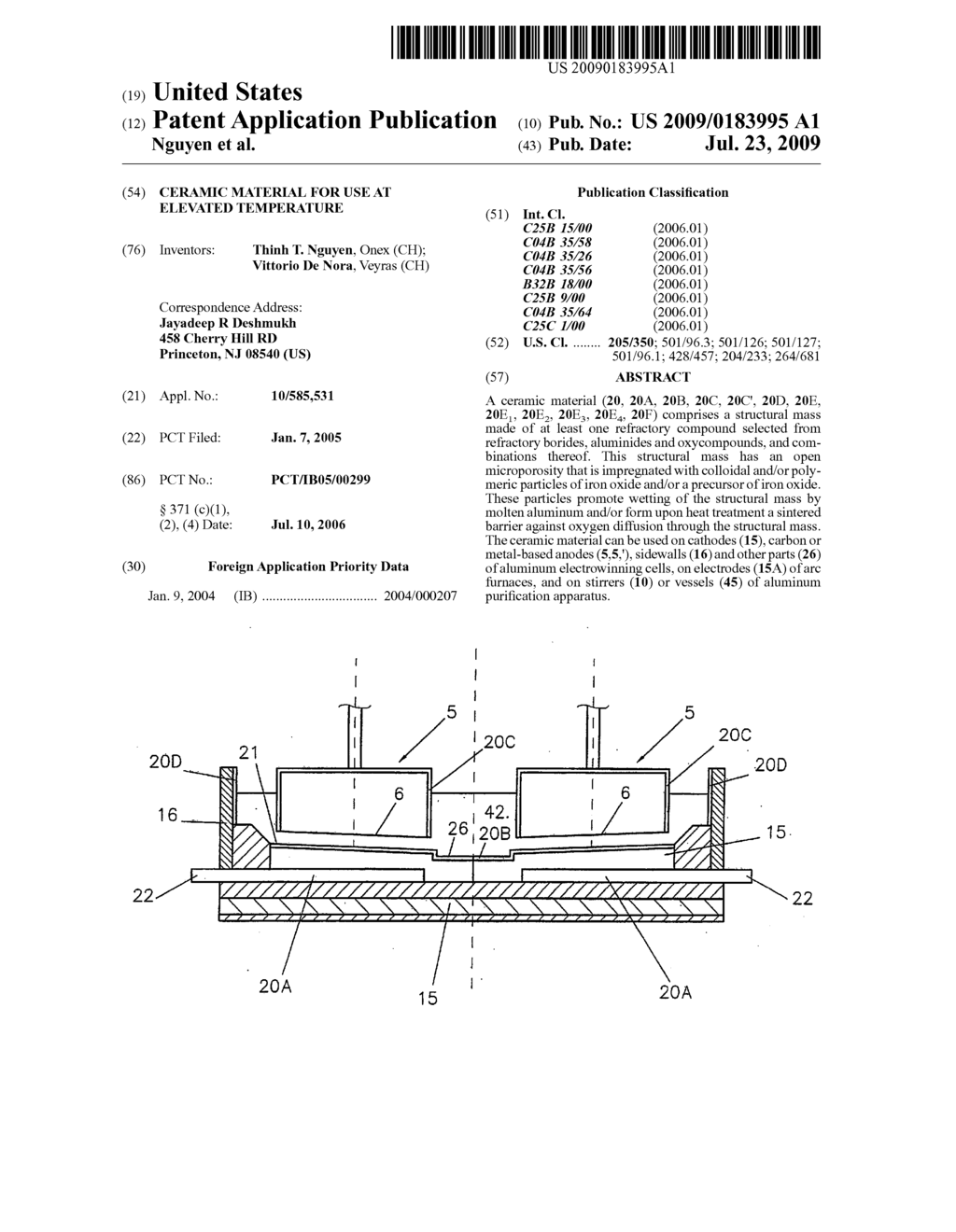 Ceramic material for use at elevated temperature - diagram, schematic, and image 01