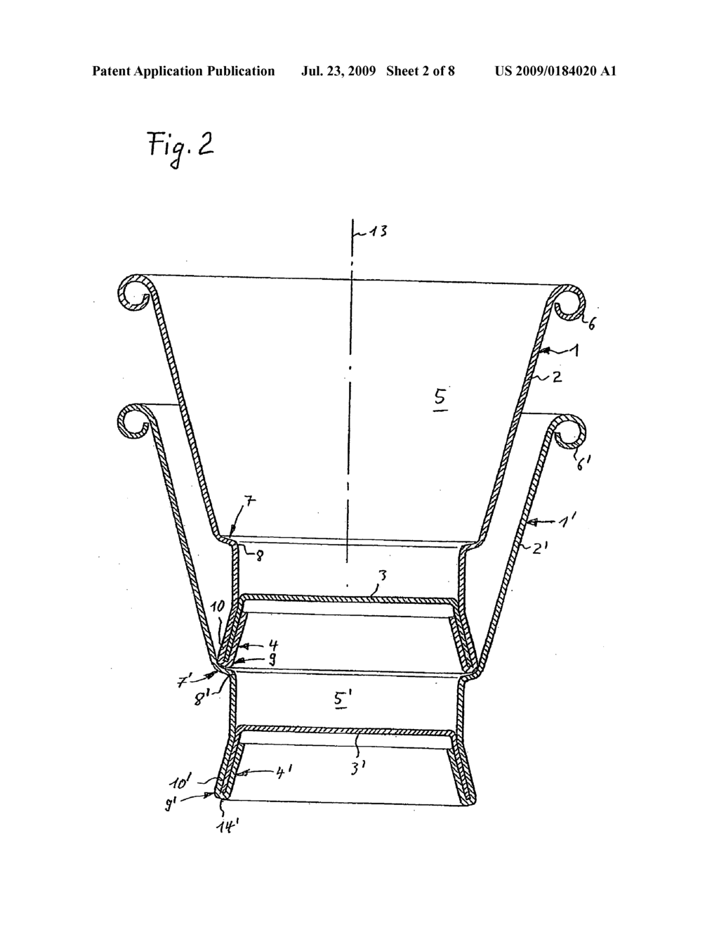 Cup made of a paper material - diagram, schematic, and image 03