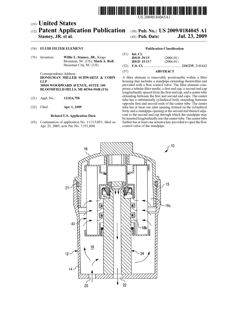 Fluid Filter Element - diagram, schematic, and image 01