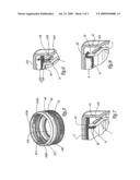 Stopper Device for a Container, a Container Fitted with Such a Device, and a Method of Fabricating Such a Device diagram and image