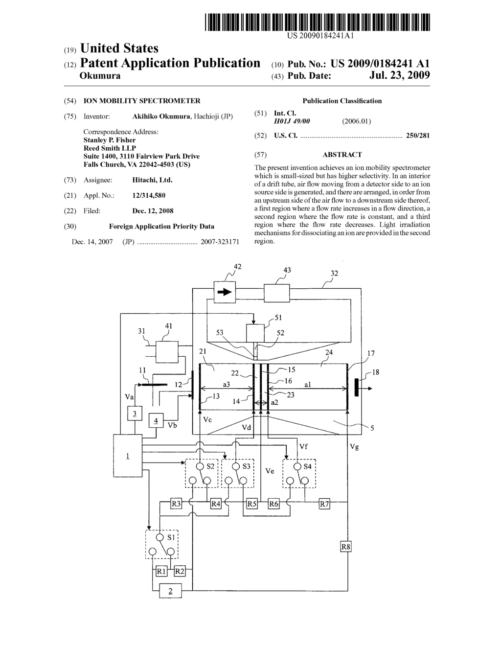 Ion mobility spectrometer - diagram, schematic, and image 01