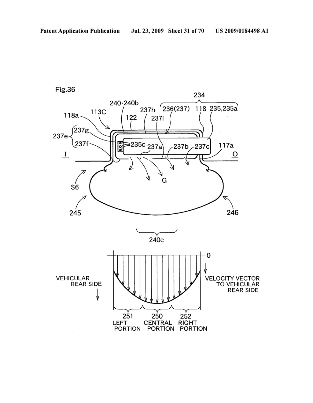 Knee protecting airbag device - diagram, schematic, and image 32