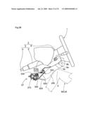 Knee protecting airbag device diagram and image