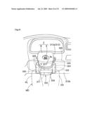 Knee protecting airbag device diagram and image