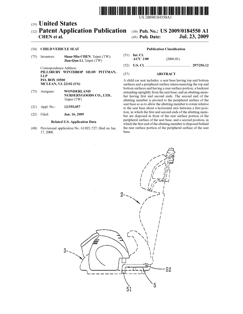 CHILD VEHICLE SEAT - diagram, schematic, and image 01